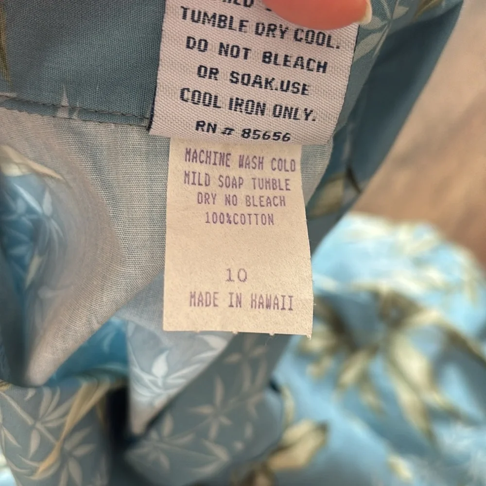 Boys Blue Hawaiian Vacation Summer button down casual shirt made in Hawaii 10